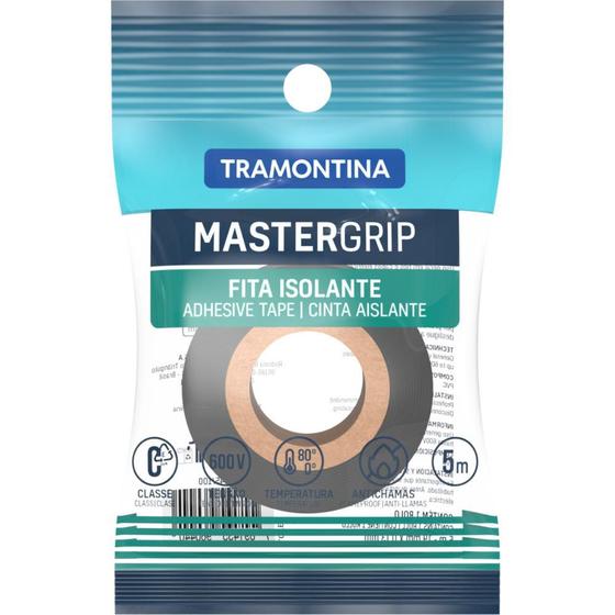 Imagem de Fita Isolante Classe C 0,13x19 mm Tramontina Preta 5 m com Embalagem Flow-Pack