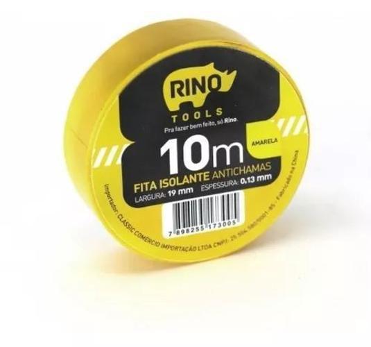 Imagem de Fita Isolante Colorida 10M Antichama Rino Amarelo