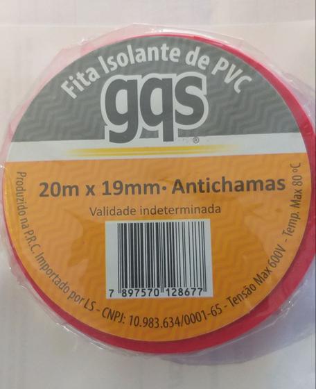 Imagem de Fita isolante de pvc GPS 20mx19mm cor vermelho 