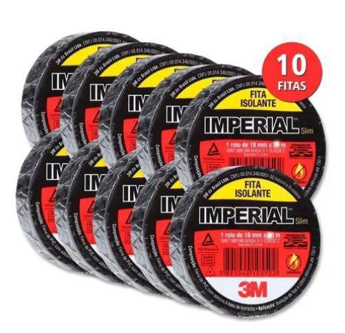 Imagem de Fita Isolante Imperial 5 Metros X 18mm - 3m - 10 Rolos