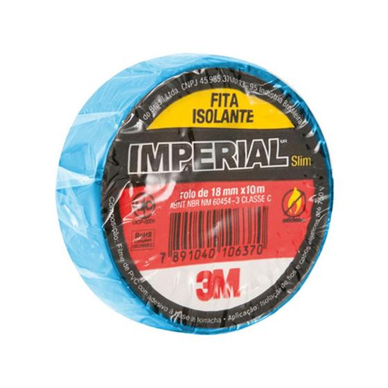 Imagem de Fita Isolante Imperial Cores ul 18mmx10m Pacote 10 Un