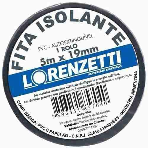 Imagem de Fita Isolante Lorenzetti 5 Metros Pacote com 10 Unidades