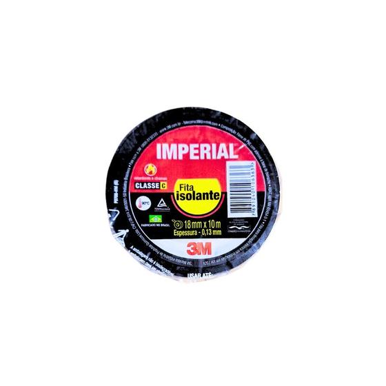 Imagem de Fita isolante preta 10m 0,13mmx18mm imperial - 3m