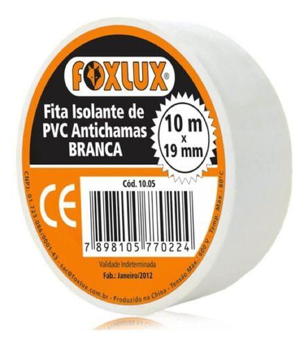 Imagem de Fita Isolante Pvc Antichama  Branca 19mm X 10mts