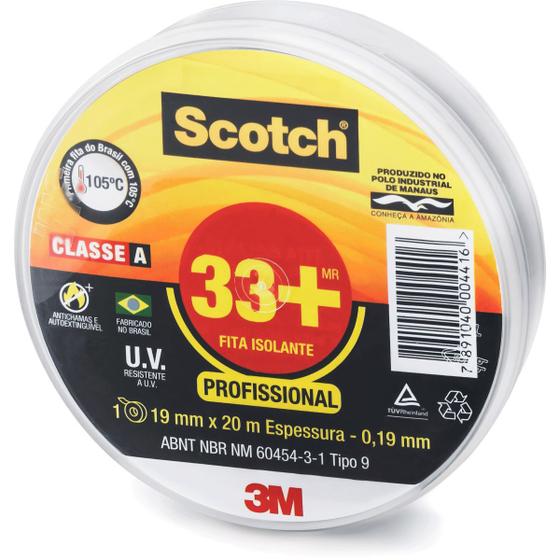 Imagem de Fita Isolante SCOTCH 33+ 19MMX20M Profis.