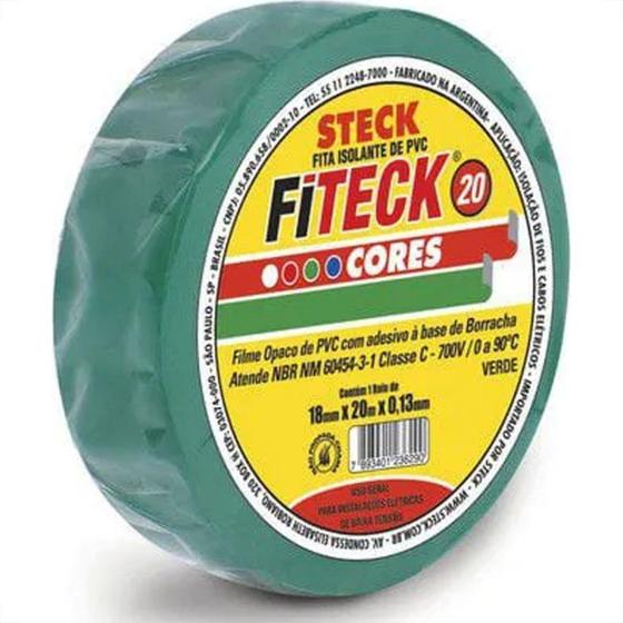 Imagem de Fita Isolante Steck 10M Verde - Sft1310Vd - Kit C/10 Pecas