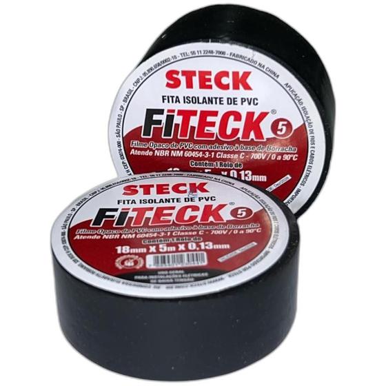 Steck Kit Fita Isolante Steck Fiteck 5m Preta - Kit C/10 Peca(S) - Fita Isolante ...