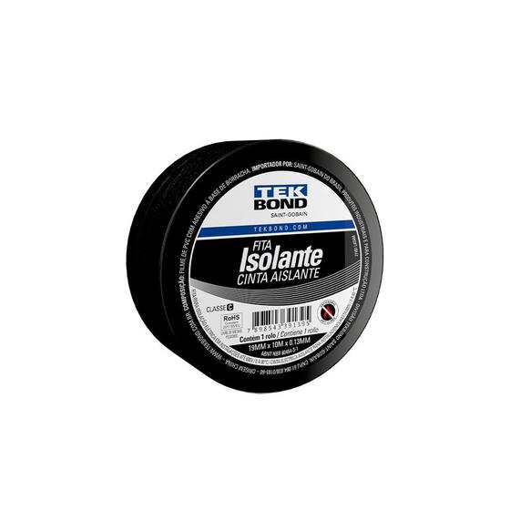 Imagem de Fita Isolante Uso Geral 19mm x 10m x 0.13mm - Tekbond