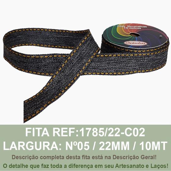 Imagem de Fita Jeans Preta Sinimbu 10MT R:1785/C02 (Larg:10/22/38mm)