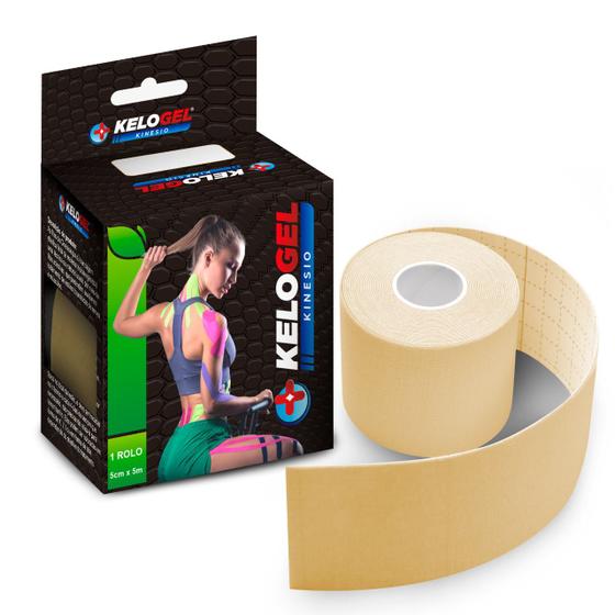 Imagem de Fita kinésio tape bandagem elás. kelogel premium 5cmx5m 1un