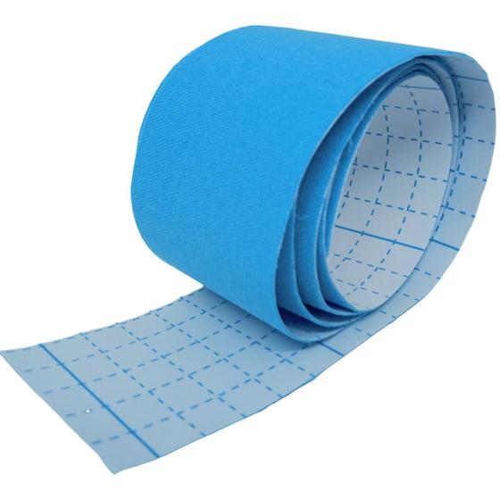 Imagem de Fita Kinesio Tape Bandagem Elástica Adesiva Para Perna Braço Ombro Alivia Dores 5cm x 01 Metro - Cor Azul