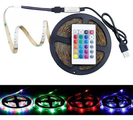 Imagem de Fita Led 20mT Colorido RGB 5050 C/ Controle+Entrada USB