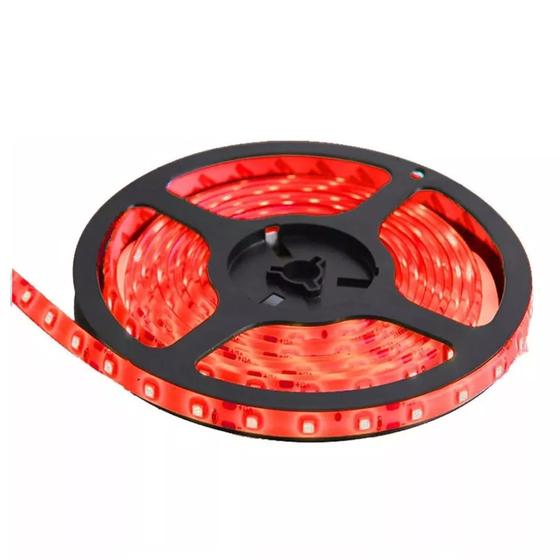 Imagem de Fita Led 5050 5m 300 Leds Vermelho Dupla Face Decoração Sanca