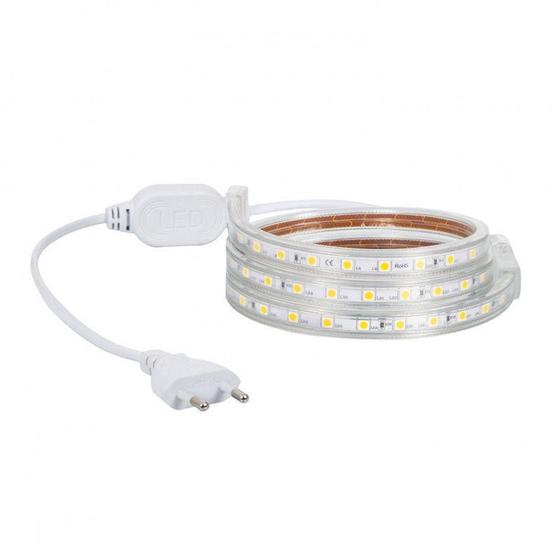 Imagem de Fita LED 5050 Azul Briled Chata 127V