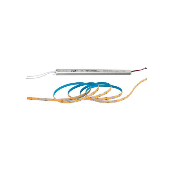 Imagem de Fita Led 5m Branca Continua Com Fonte 12v 84w - Maxxy