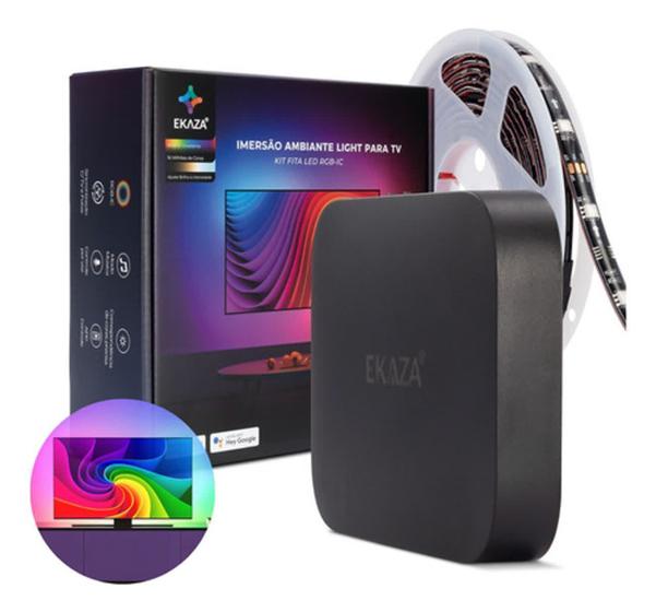 Imagem de Fita Led Ambilight para tv 55 a 65 Smart inteligente Wifi Chroma comprativel com Alexa e Google assistent