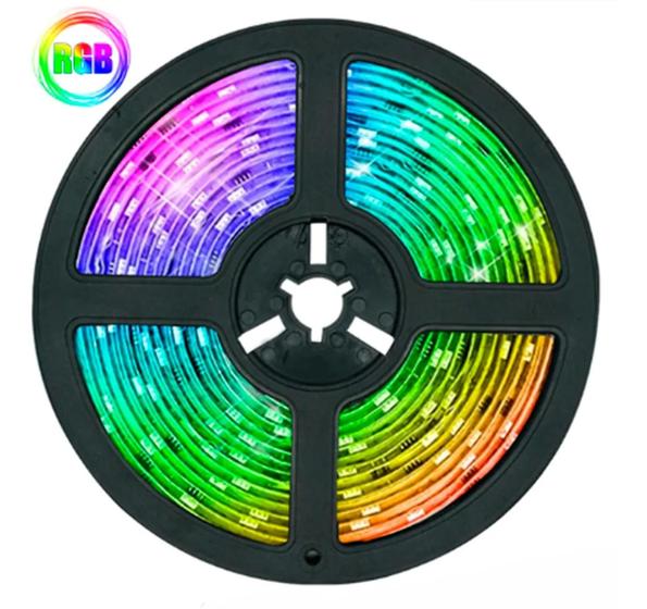 Imagem de Fita LED Autoadesiva RGB 3528 - 1 Rolo com 5 metros