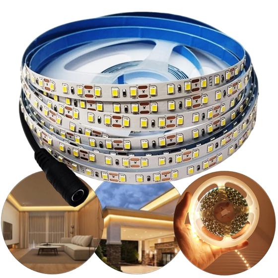 Imagem de Fita Led Branco Quente 3000k 5M 2835 Ip20 120leds/m Adesivada P Corredor Janelas Arcos LLTT283512030