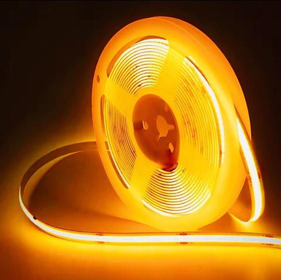 Imagem de Fita LED COB Ambar 15W 480 LEDs 24V IP44 10 Metros