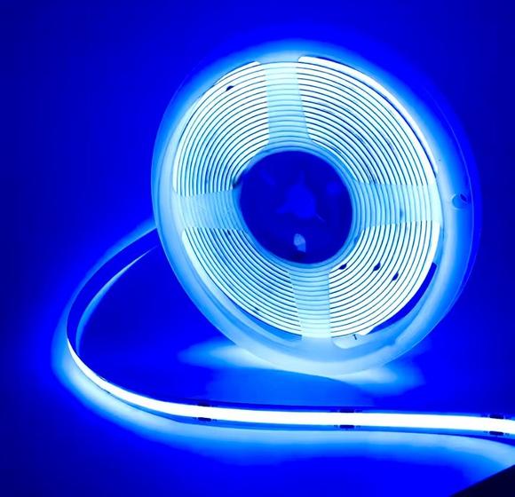 Imagem de Fita LED COB Azul 10W 360 LEDs 12V IP44 5 Metros
