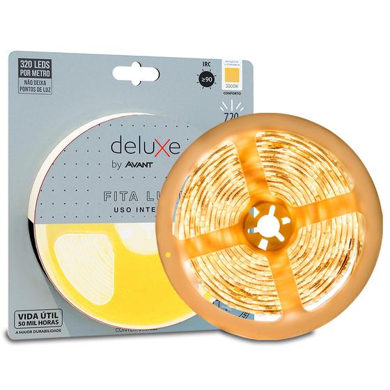 Imagem de Fita LED COB Luce 12V 5M 720lm/M 8W/M 320 LEDS/M Para Perfil