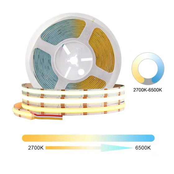 Imagem de Fita LED COB Multicor CCT 28W 608 LEDs 12V IP20 5 Metros