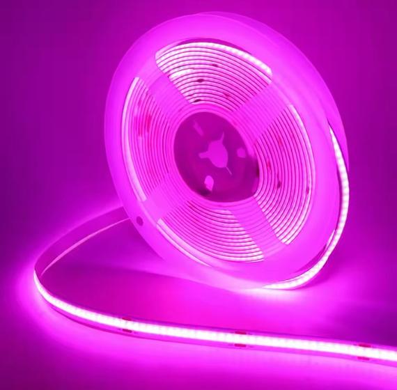 Imagem de Fita LED COB Rosa 10W 360 LEDs 12V IP44 5 Metros