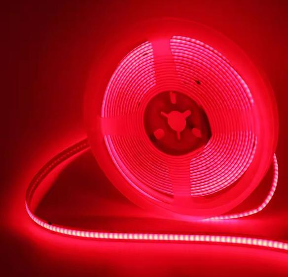 Imagem de Fita LED COB Vermelha 10W 360 LEDs 12V IP44 5 Metros
