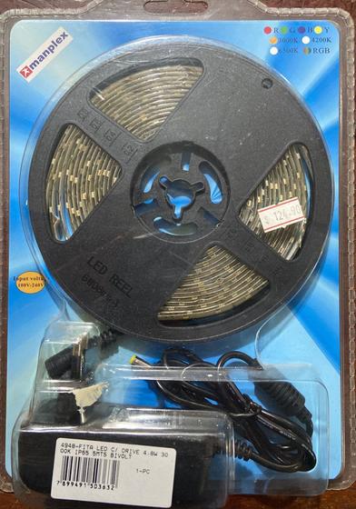 Imagem de Fita Led com Drive 4,8W 3.000K Ip65 5mts Bivolt Manplex