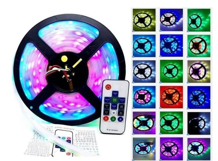 Imagem de Fita Led Digital 2811 Rgb C/controle de 358 modes  30led sem fonte