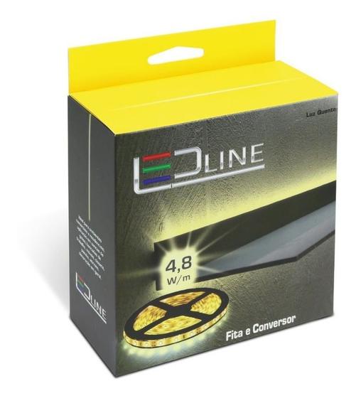 Imagem de Fita Led Flexível+conversor 110/220v 4,8w Luz Amarela/quente