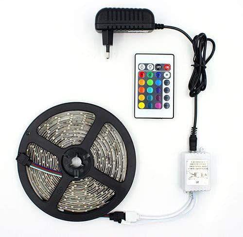 Imagem de Fita LED RGB 3528 Rolo 5M com Fonte 12V 2A e Controle Remoto