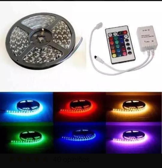 Imagem de Fita Led Rgb 5050 Colorida Com Controle