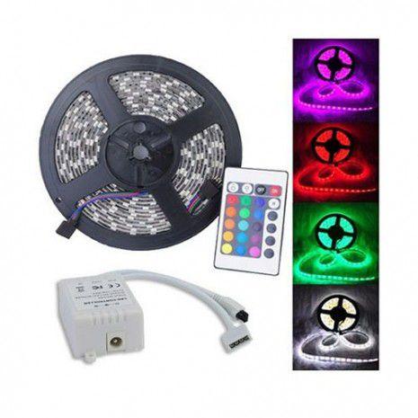 Imagem de Fita Led RGB 5050 Rolo 5m 300 Leds Controle Remoto