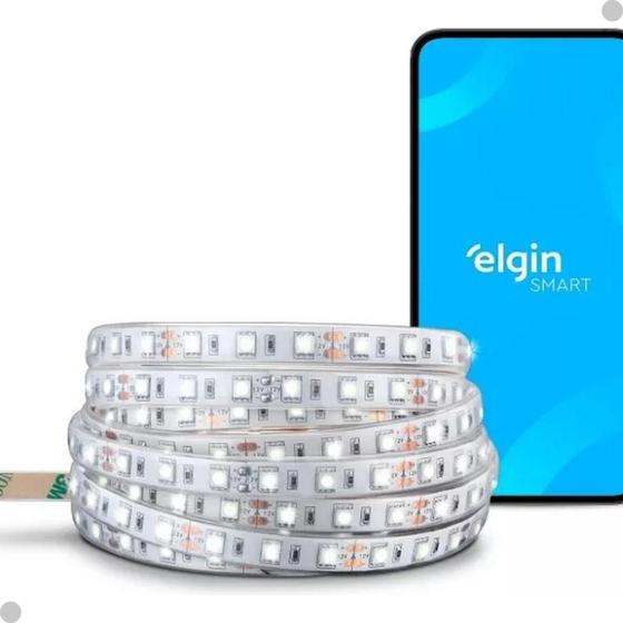 Imagem de Fita Led Rgb Inteligente 12v 20w 5 Metros Smart Wifi Elgin