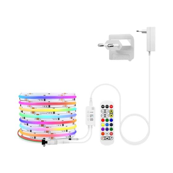 Imagem de Fita LED RGBIC COB 12V Tuya Smart WIFI Alexa Google Dreamcolor Neon Rope Luz Ambiente Com Efeito