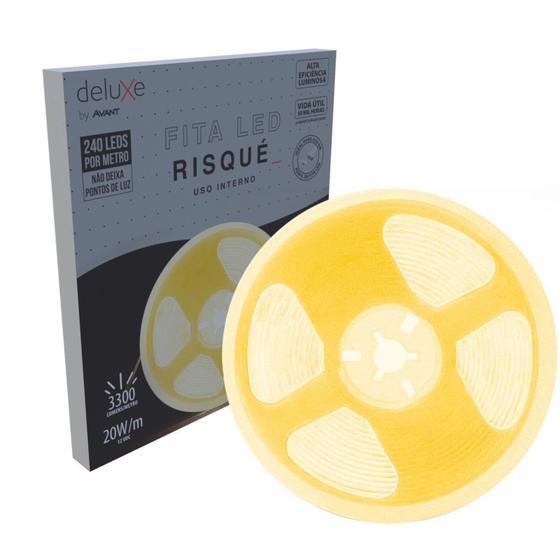 Imagem de Fita Led Risque 5 Metros 20w/m 240 Leds Branco Quente 2700K - Avant