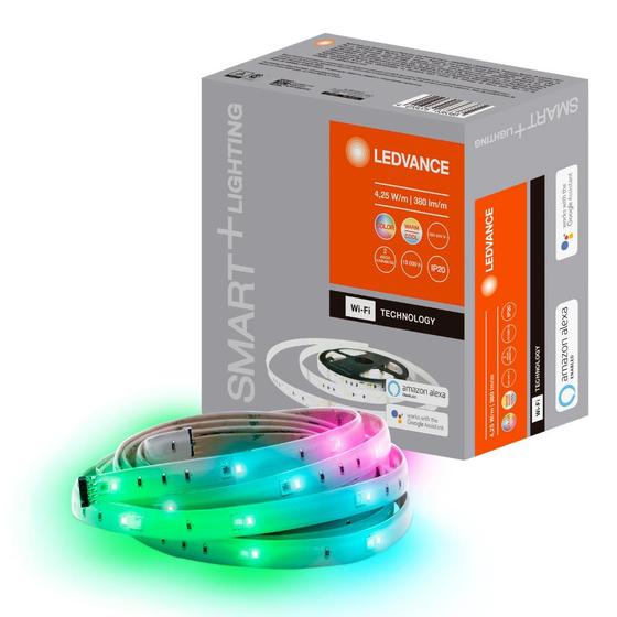 Fita Led Smart+ RGBW Wifi Dim 4,25W/M IP20 Bivolt Ledvance Menor preço em Fita Led Smart+ RGBW Wifi Dim 4,25W/M IP20 Bivolt Ledvance