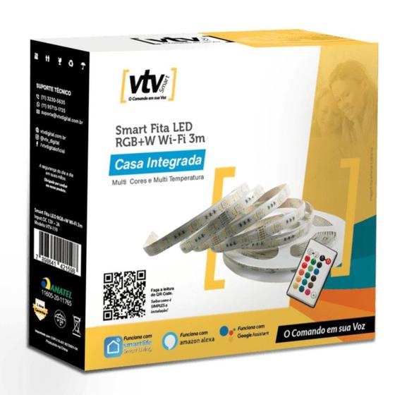 Imagem de Fita LED Smart WI-FI RGB Comandode Voz Alexa Google VTV