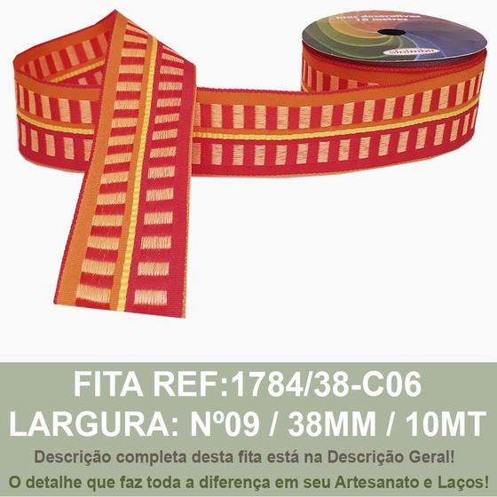 Imagem de FITA LISTRADA/XD SINIMBU 10MT R:1784/38MM /Nº9