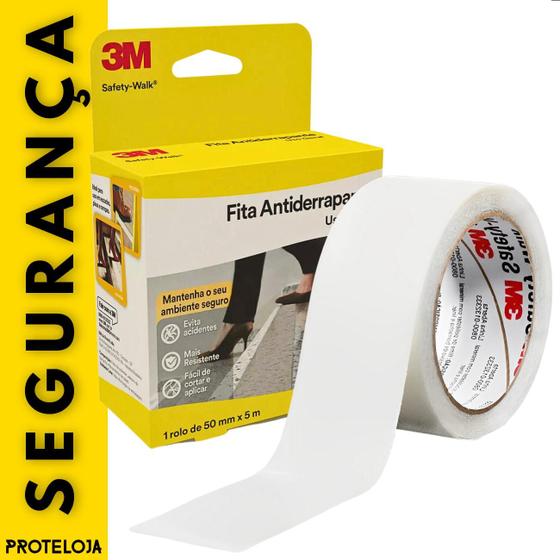 Imagem de Fita Lixa Antiderrapante 3M Escada Degrau 50 mm Transparente