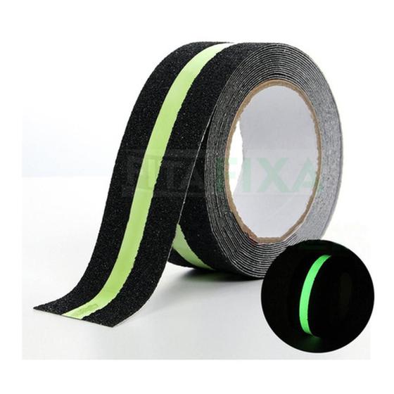 Fita Lixa Antiderrapante Faixa Florescente 20m 50mm Adesivo Menor preço em Fita Lixa Antiderrapante Faixa Florescente 20m 50mm Adesivo