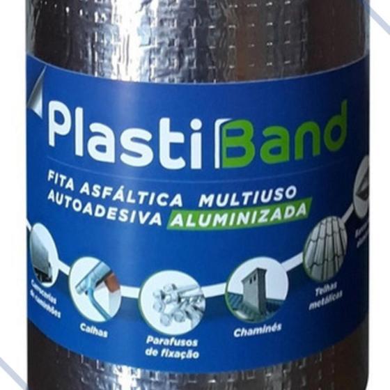 Imagem de Fita Manta Asfáltica Aluminizada Vedação Telhado 90cmx10m