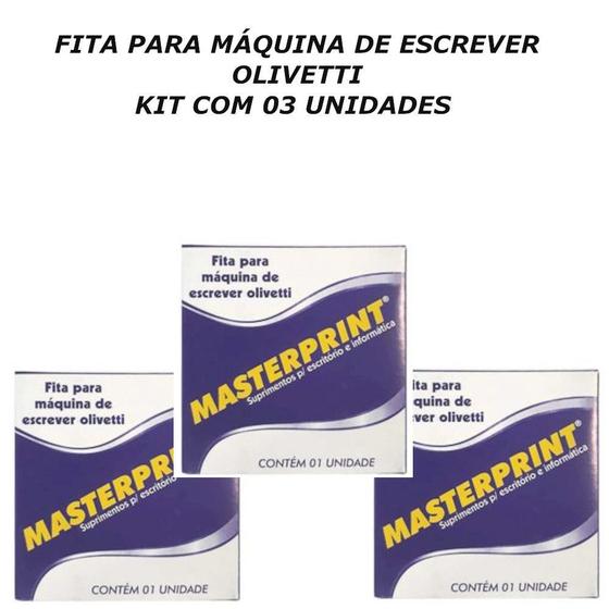 Imagem de Fita maquina de escrever olivetti kit 3 unidades