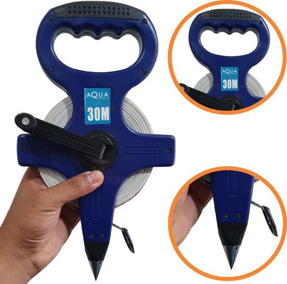 Fita Metrica 30 Metros Fibra De Vidro Aberta Profissional Menor preço em Fita Metrica 30 Metros Fibra De Vidro Aberta Profissional