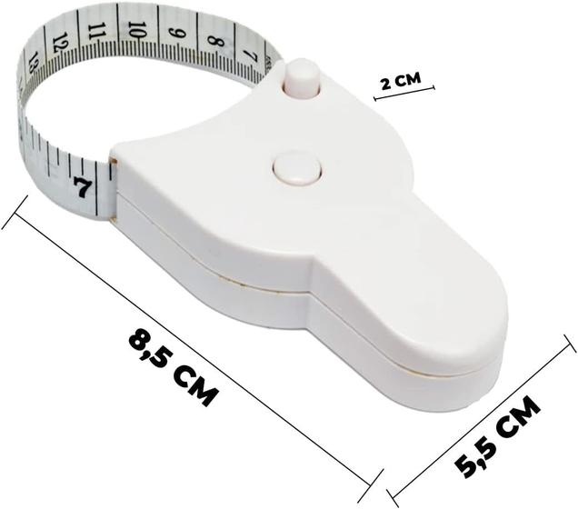 Imagem de Fita Metrica Corporal Para Medição Corpo Cintura Automática Circunferência Métrica Medida