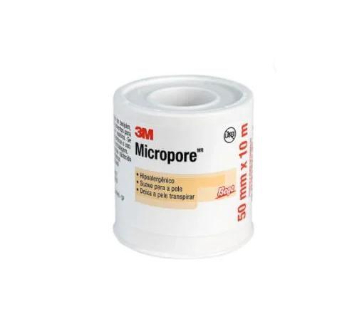 Imagem de Fita micropore bege 5x10 kit com 3 unidades