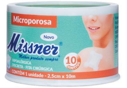 Imagem de Fita Microporosa Branca 2,5cm x 10m - MISSNER