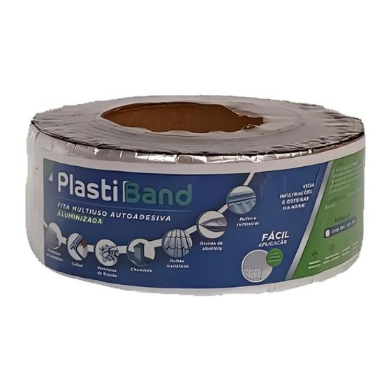 Imagem de Fita Multiuso Aluminizada 5cm  x 0,89mm x 10m  PlastiBand  014 DPlastic 