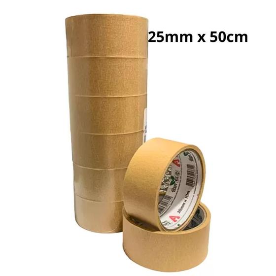 Imagem de Fita Papel Kraft Eco 25mm x 50m com 9 Rolos ADERE